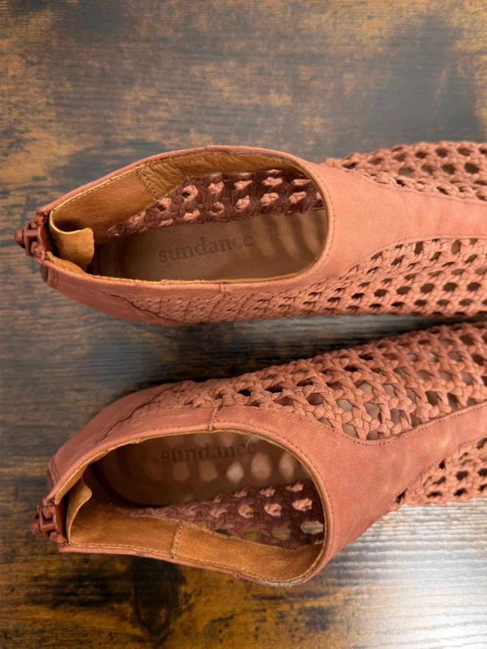 Sundance Delphia Leather Woven Sandals
